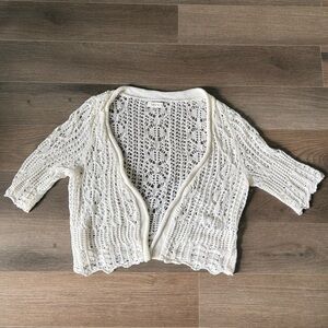 Elegant White Lace Cardigan